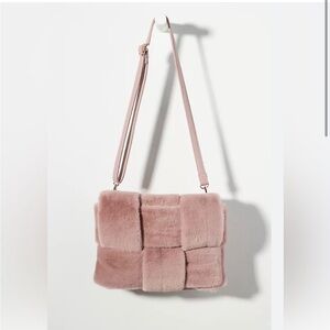 Anthropologie Faux Fur Woven Boho Peasant Party Romantic
Purse NWT